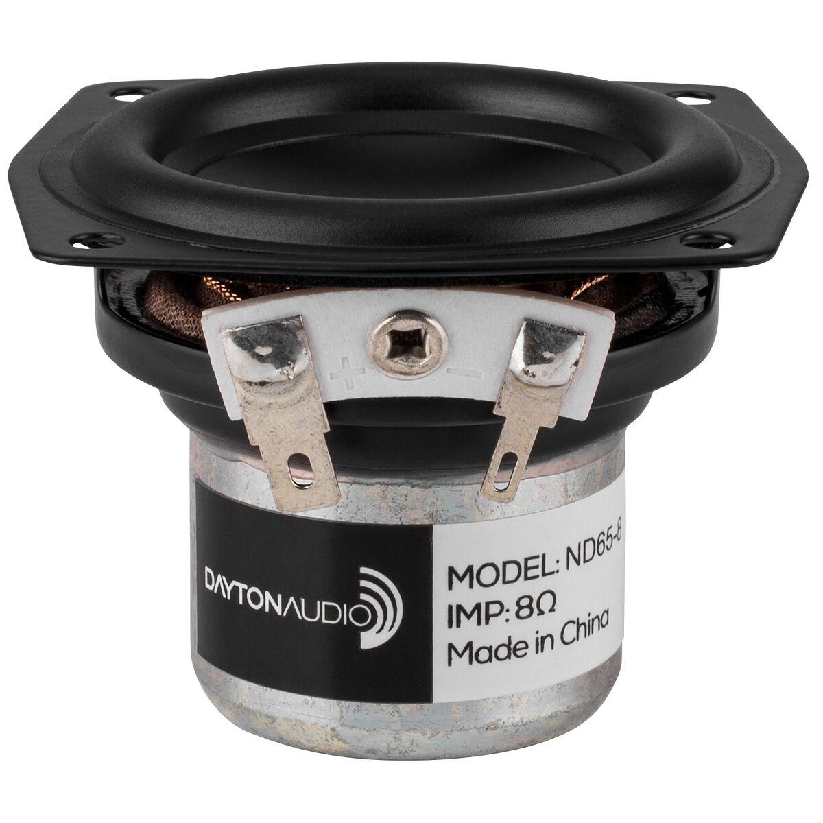 3.5 Midrange Speaker Dayton Audio ND65-8 2-1/2" Aluminum Cone Full-Range Neo Driver 8 Ohm 4 Subwoofer